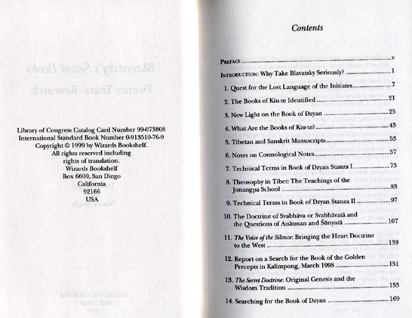 Blavatsky's
              Secret Books Open